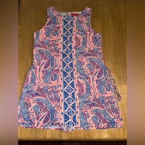 Lilly Pulitzer woman’s 10 romper shorts dress paisley pink blue white sleeveless